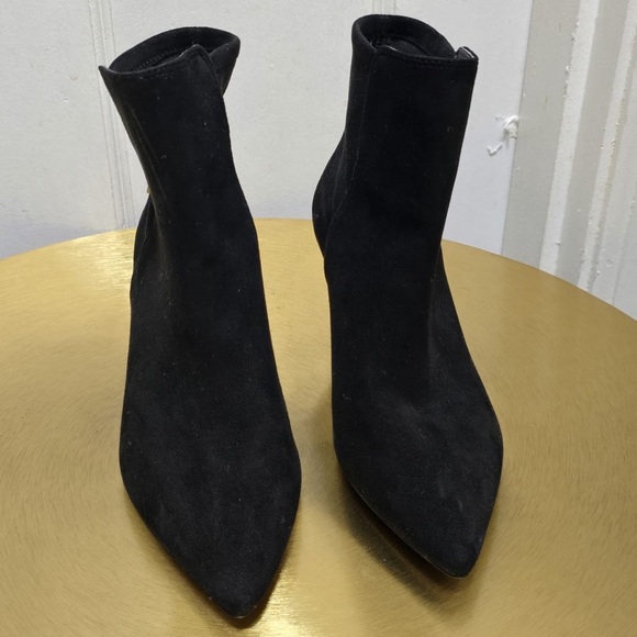 Louise et Cie Vimmy Black Suede Sock Pointed toe Kitten Heels Size 6M✌️ - Picture 2 of 10